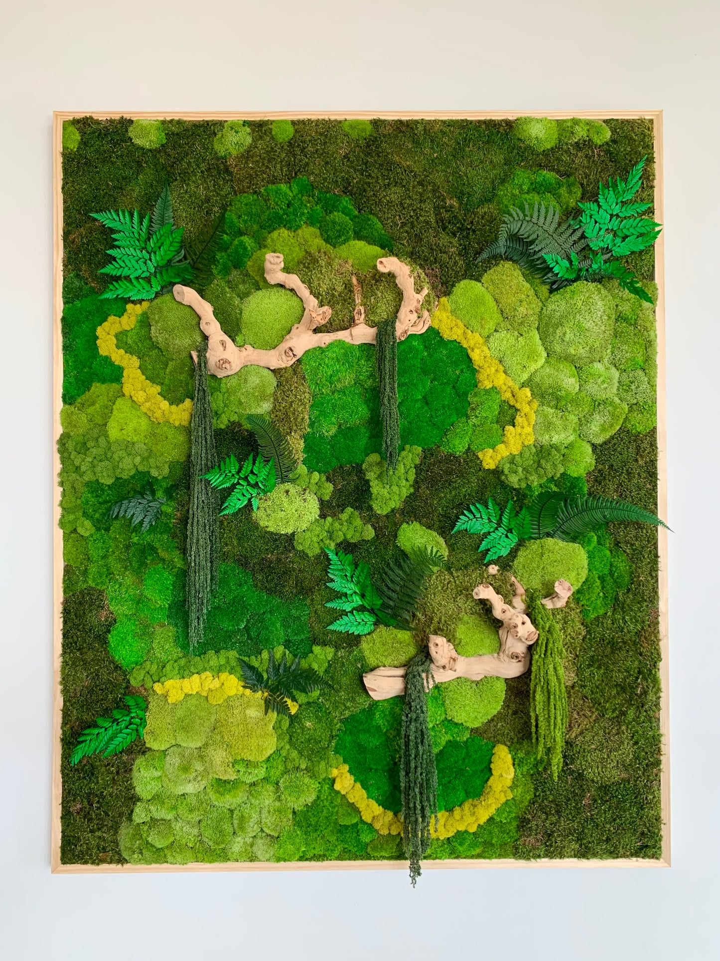 Moss Wall Art Installation Biophilic Design Rainforest