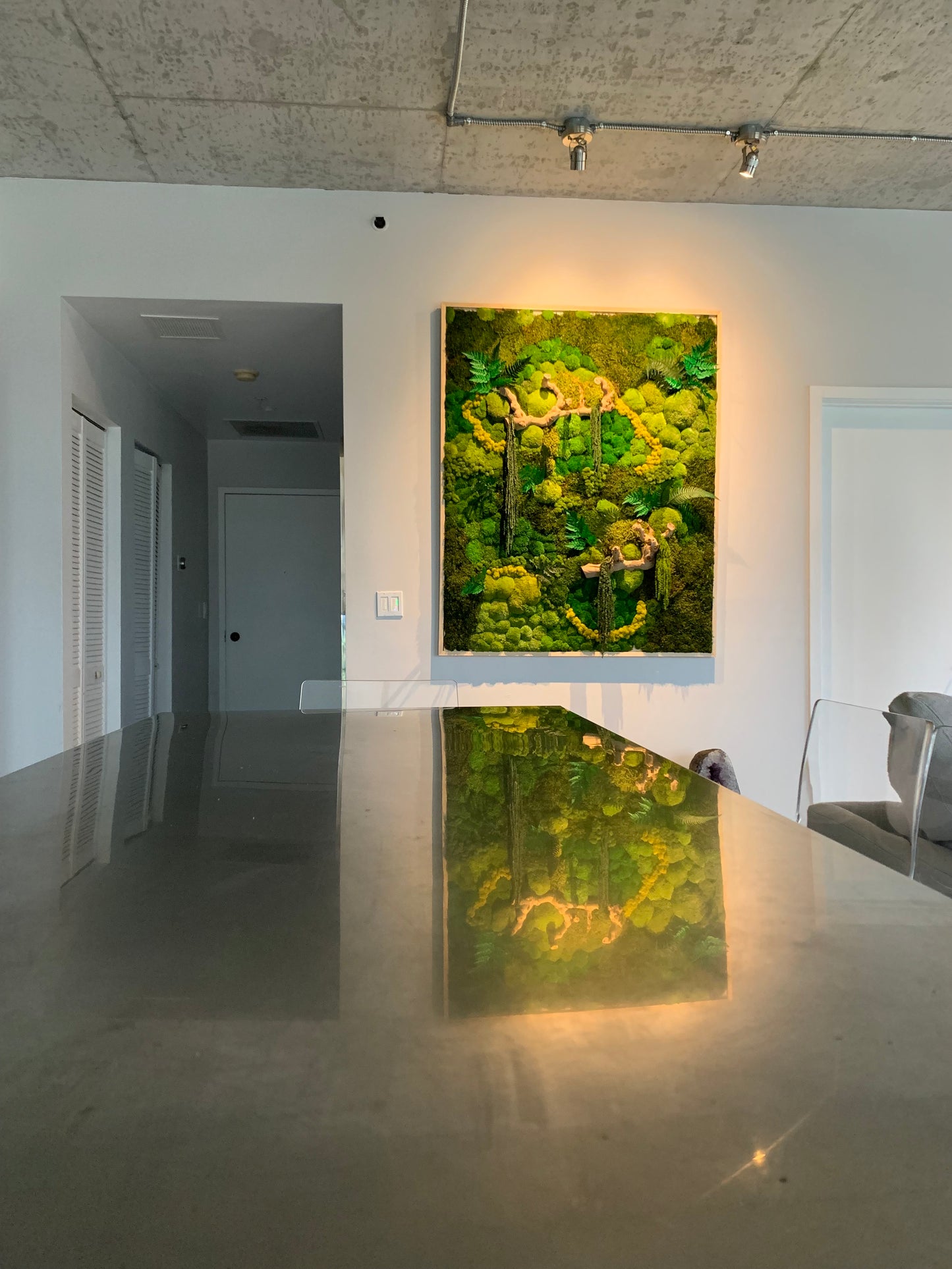Moss Wall Art Installation Biophilic Design Rainforest