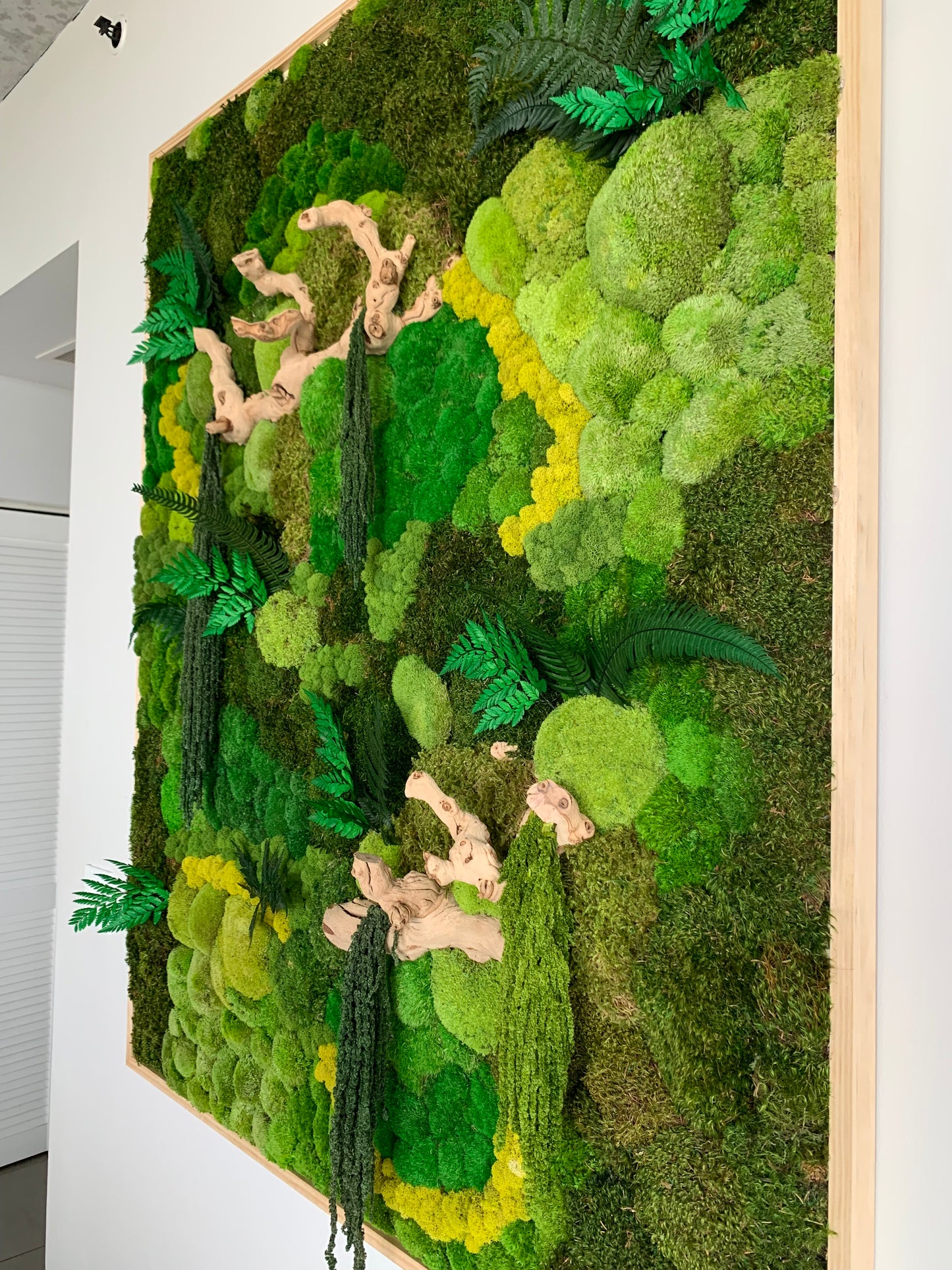 Moss Wall Art Installation Biophilic Design Rainforest