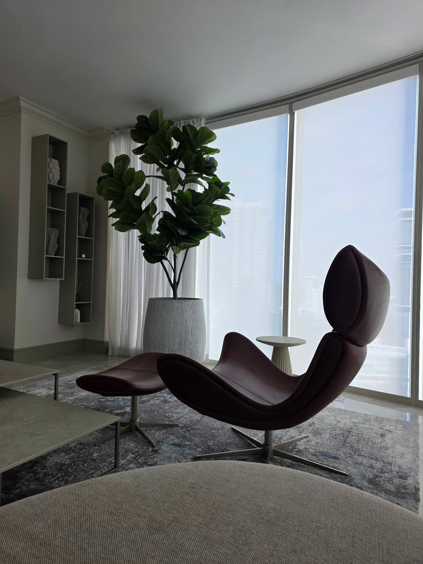 Luxury Artificial Fiddle Leaf Fig Tree 8.5ft - Premium Faux Plant 102" Tall (PLANT ONLY)