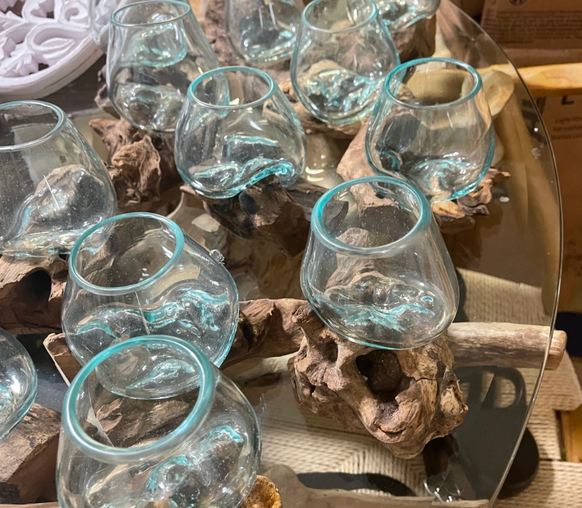 Molten Glass on Driftwood