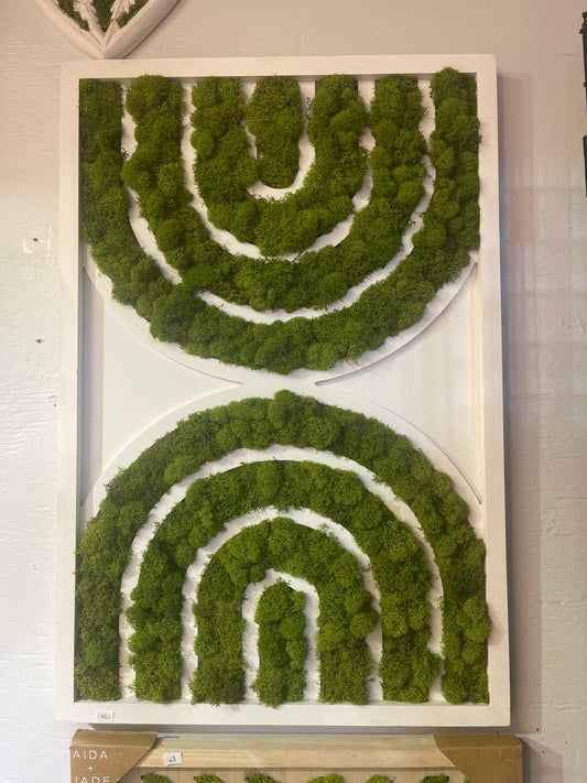 Contemporary Moss Art White