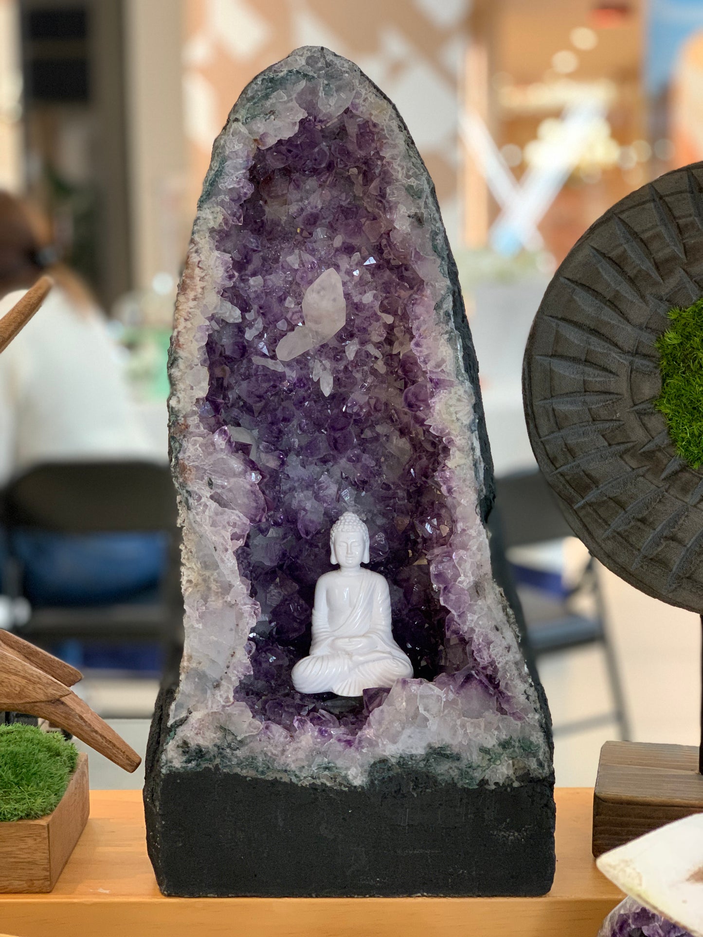 Amethyst Cathedral with Buddha