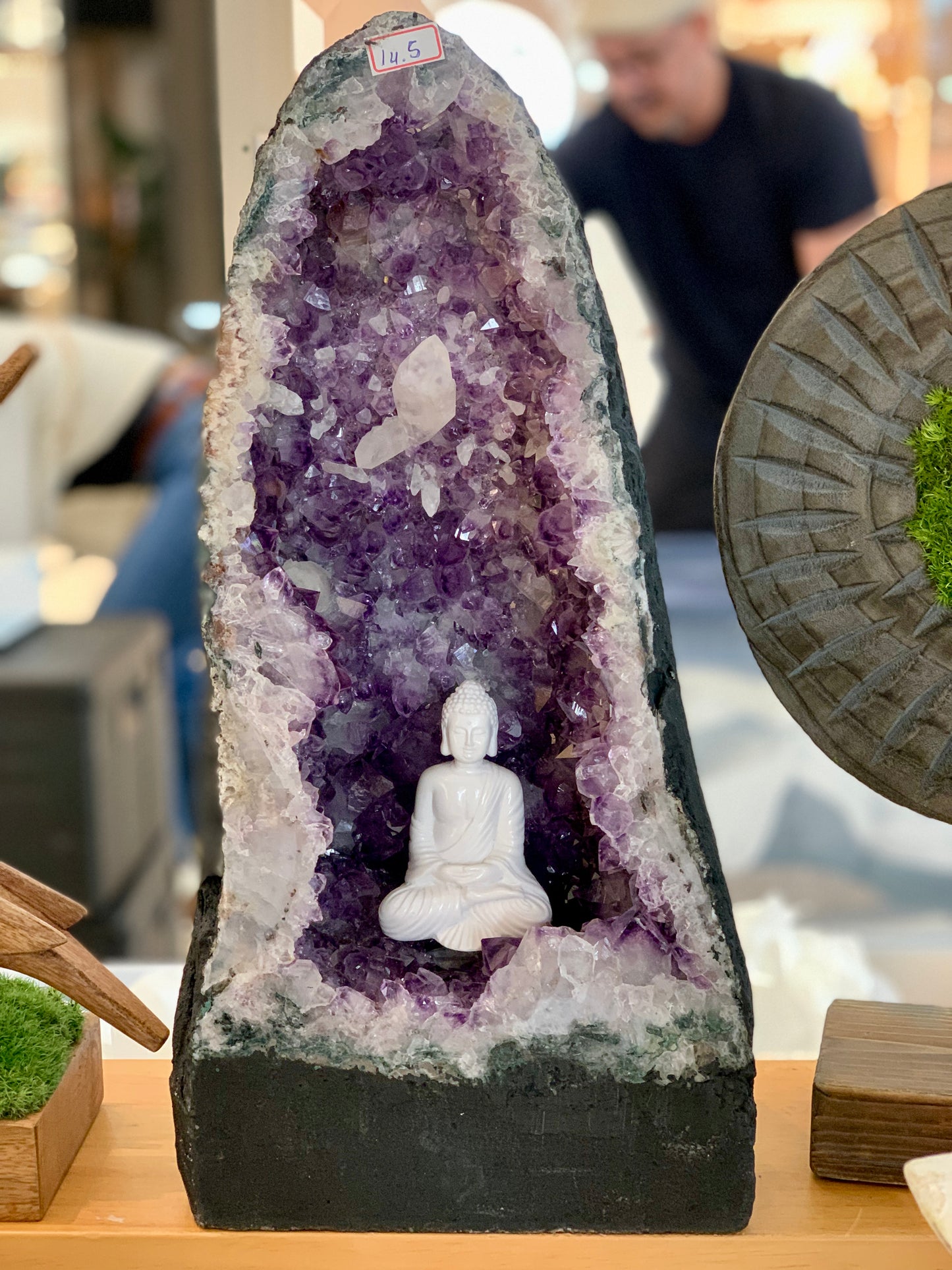 Amethyst Cathedral with Buddha