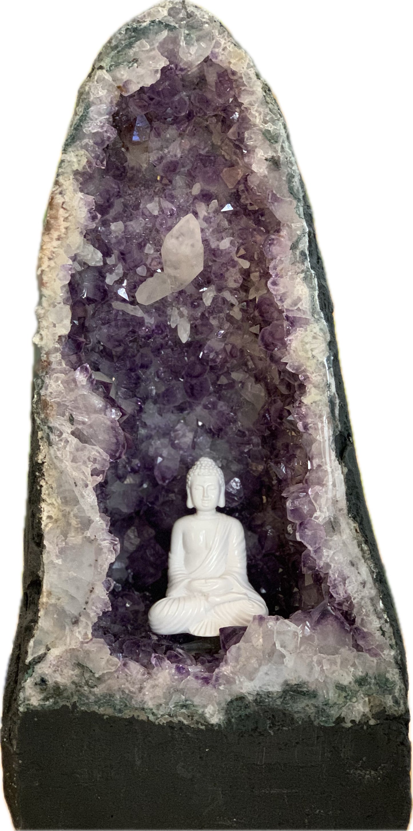 Amethyst Cathedral with Buddha