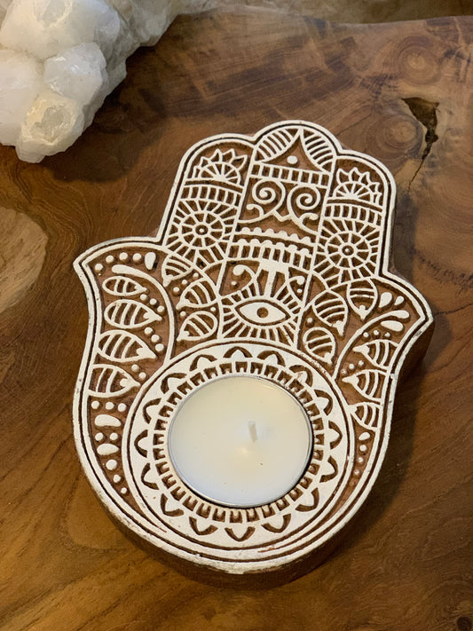 Hamsa Candle Holders