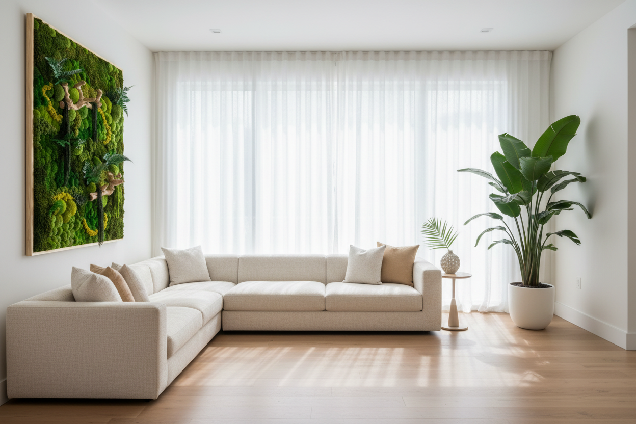 Moss art in Miami interior