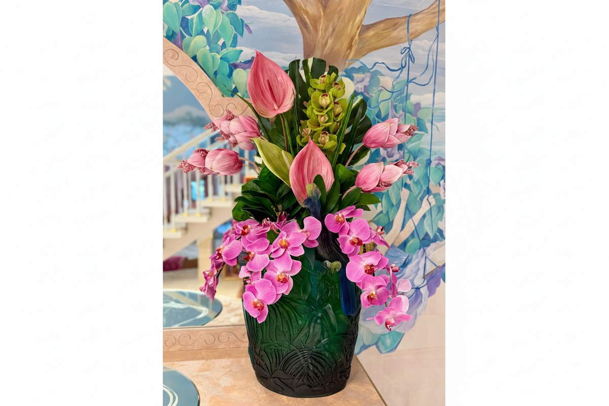 Tropical Floral Mural Banner